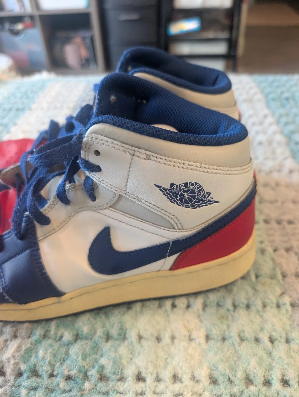 Nike Kids High-Top Sneakers -siE 7  Red / Navy / White